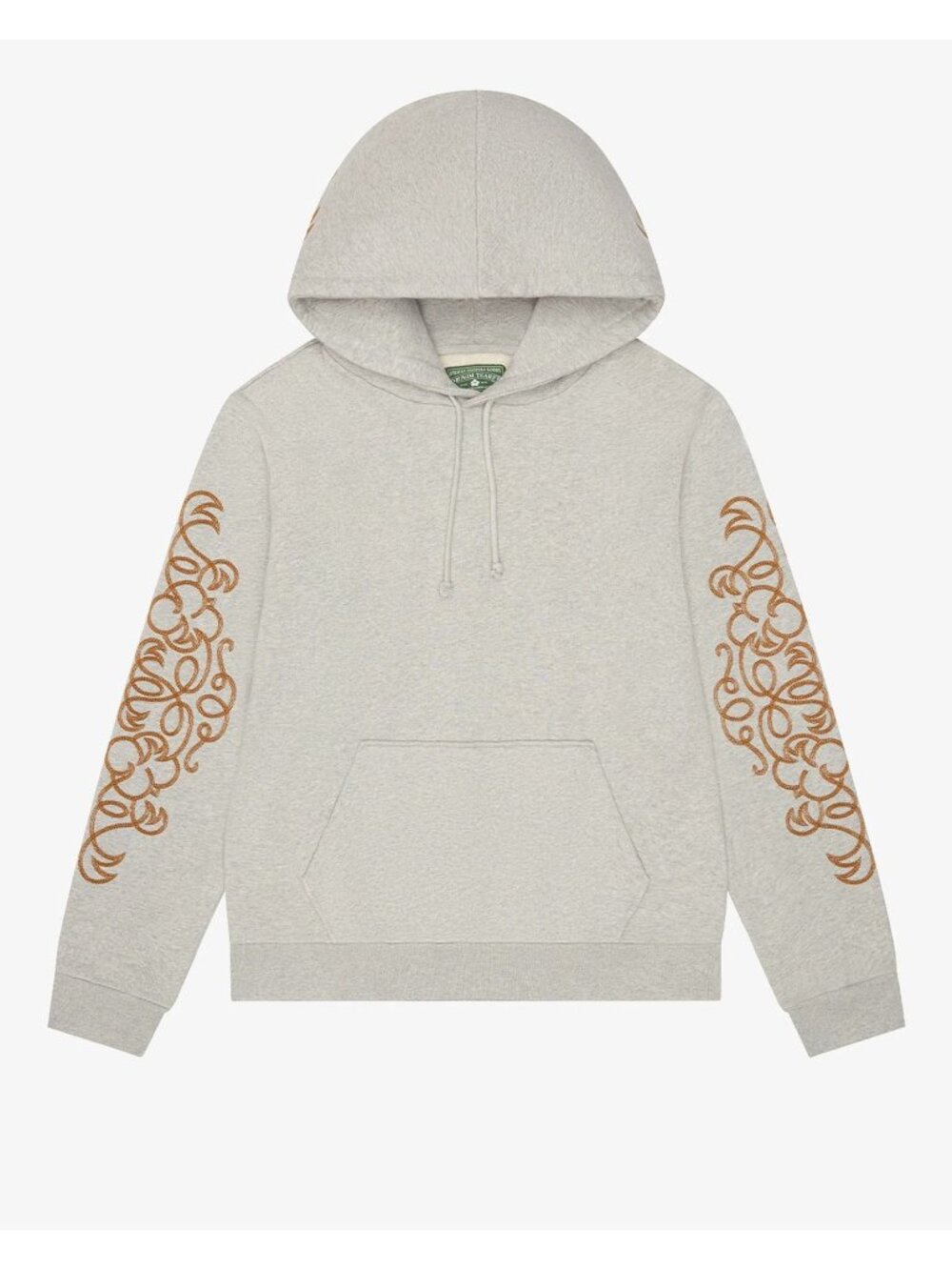 NWT $295 Denim Tears Western Embroidered Hoodie Grey Size Medium
